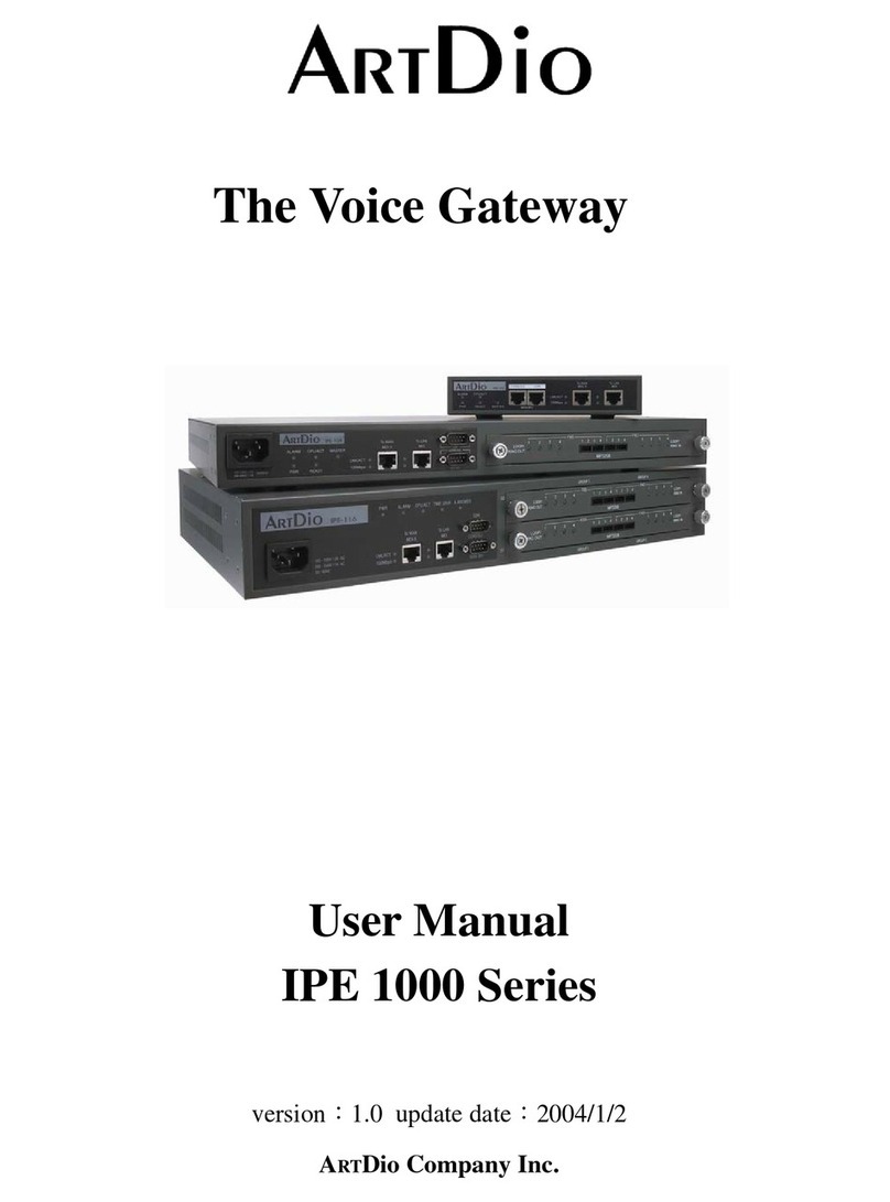 ArtDio IPE 1000 Series user manual