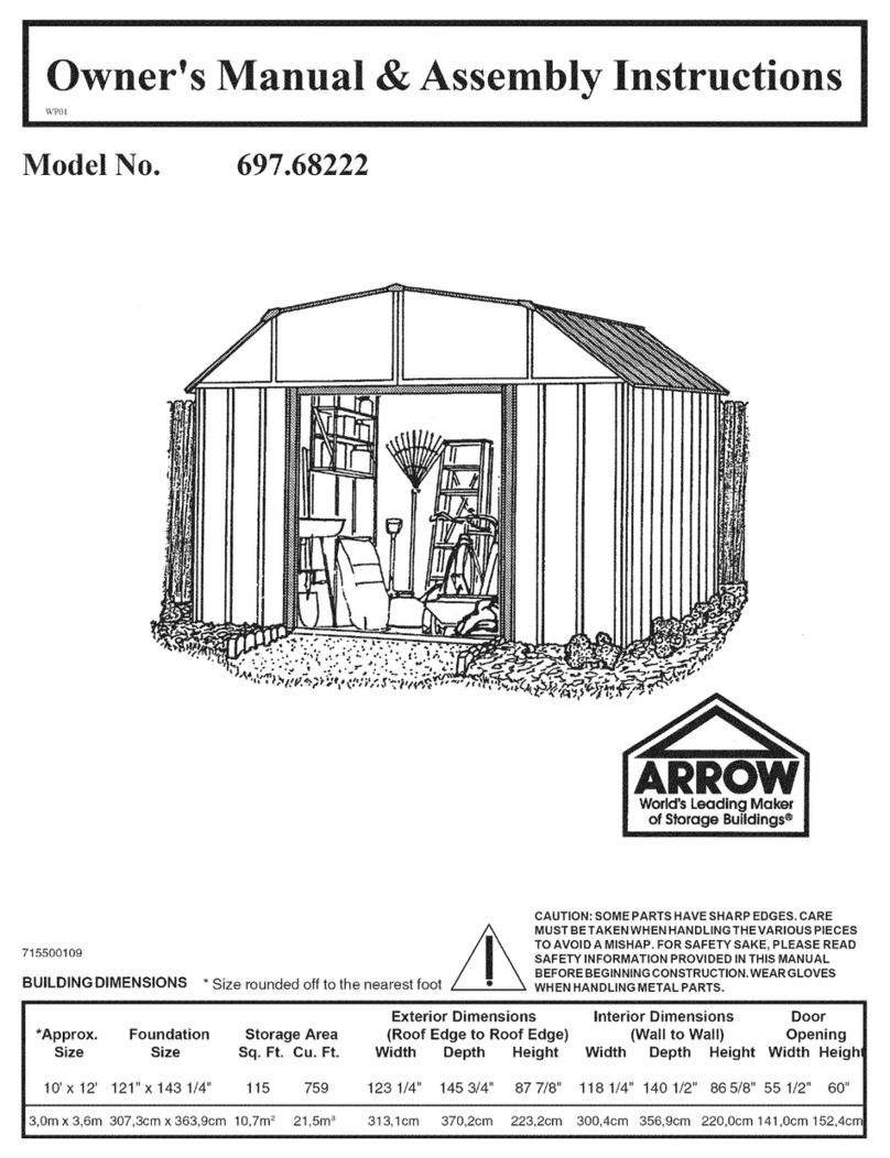Arrow Storage Products 697.68222 Use and care manual Arrow Storage Products 697.68222 Use and care manual