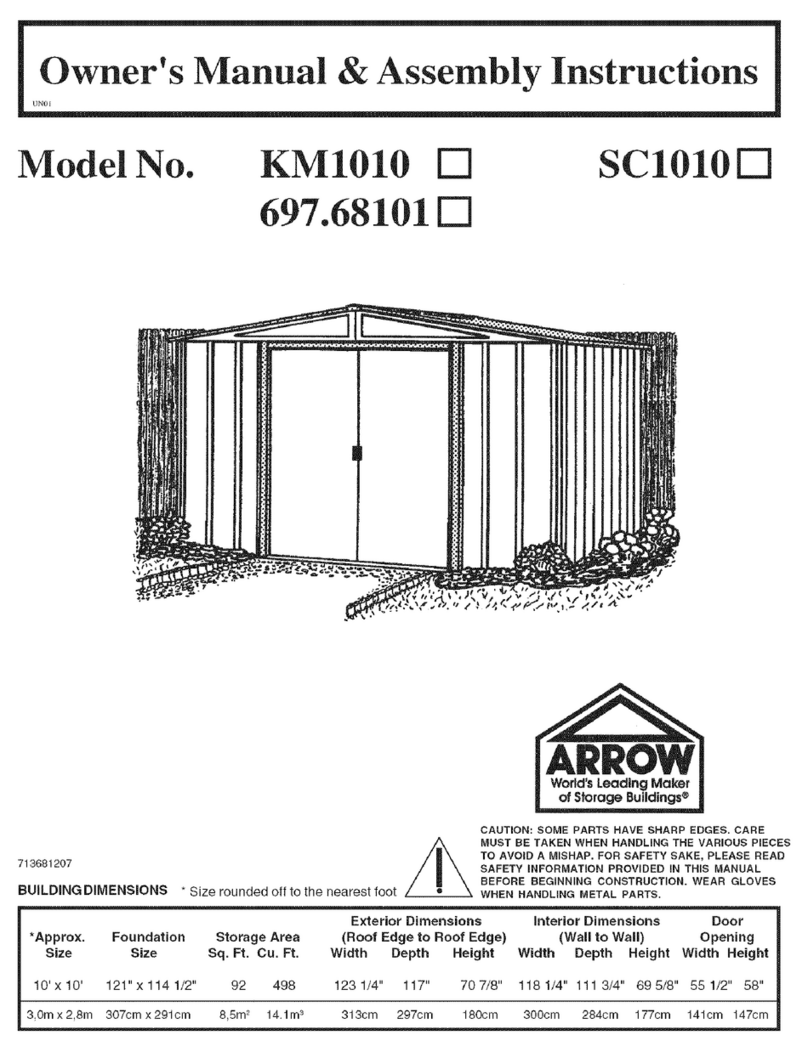 Arrow Storage Products 697 Use and care manual Arrow Storage Products 697 Use and care manual