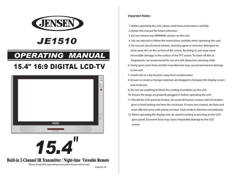 Jensen JE1510 User manual