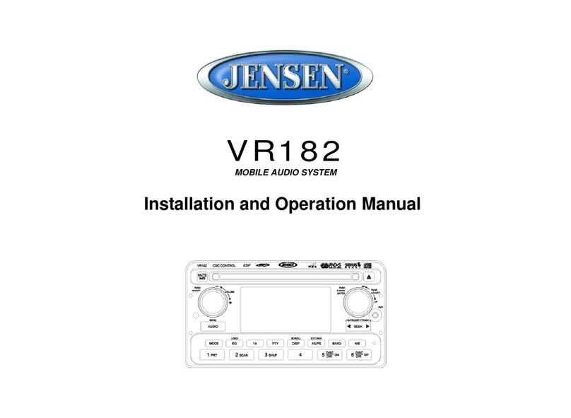 Jensen VR182 User manual