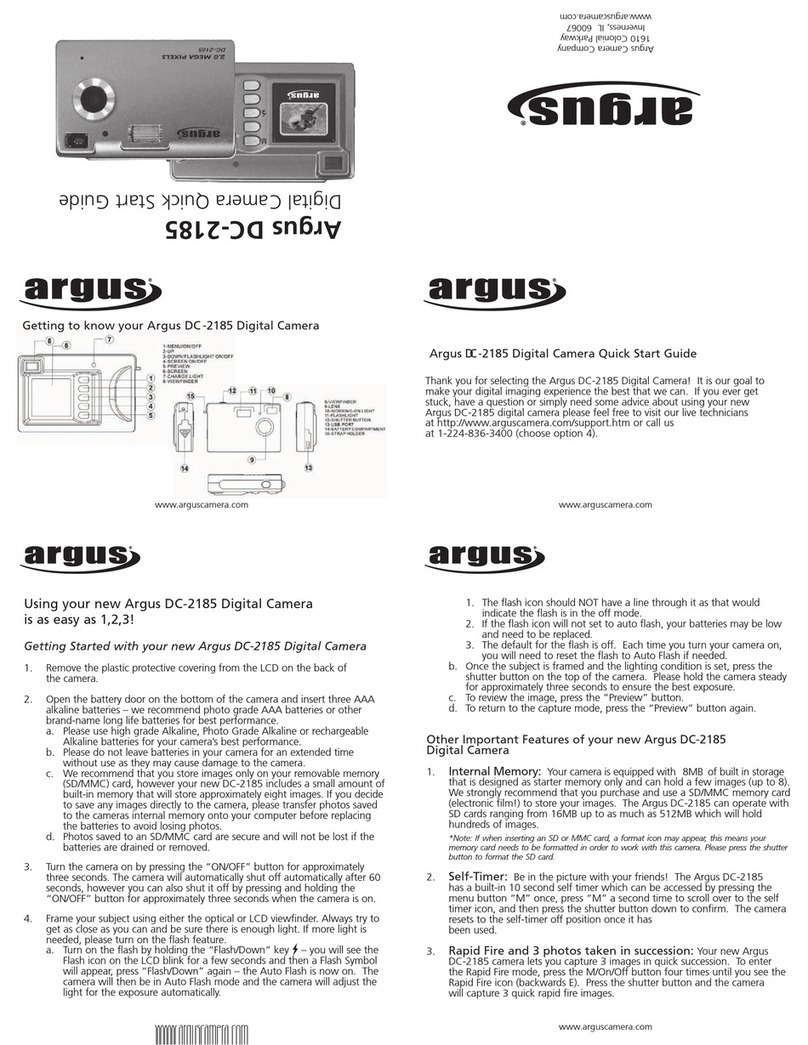 Argus Argus DC-2185 quick start guide