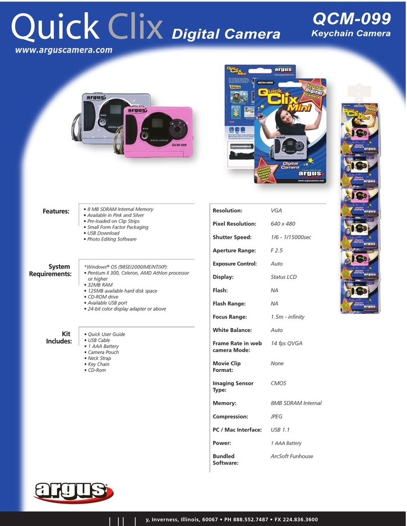 Argus Quick Clix QCM-099 Specification sheet