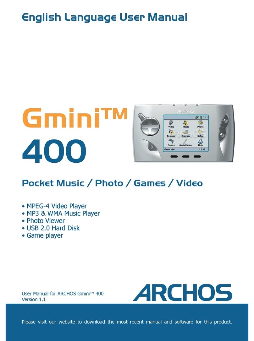 Archos Gmini 400 user manual