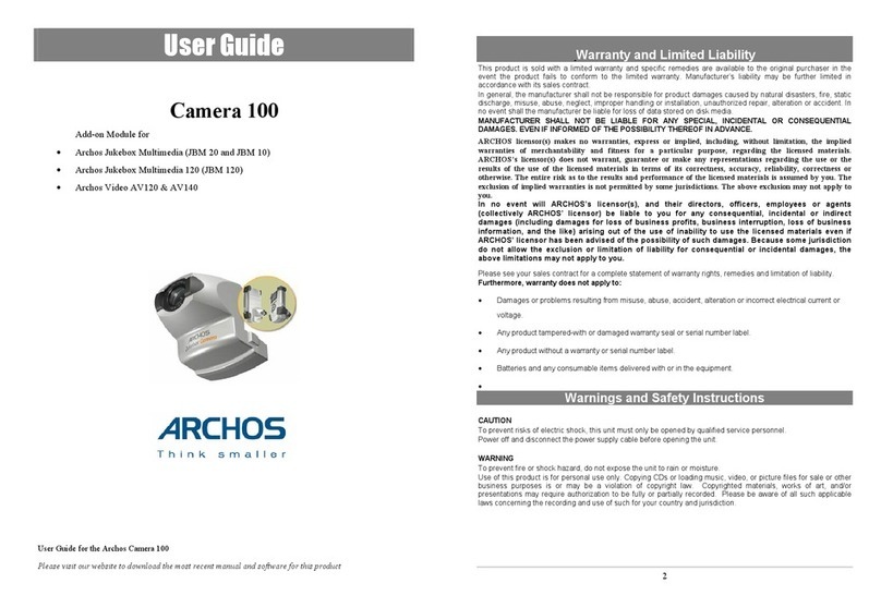 Archos 100 series user guide