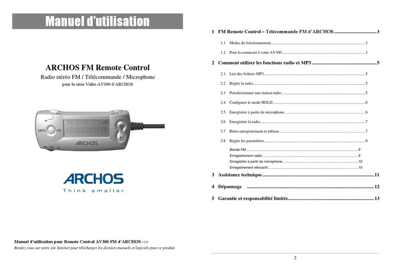 Archos Jukebox Traveler Case AV300 user manual
