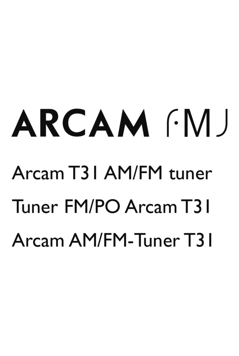 Arcam T31 User manual