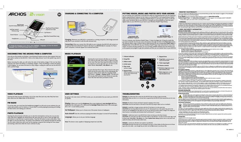 Archos 108528 V2 User manual