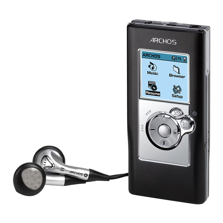 Archos XS100 - Gmini 4 GB Pocket Music Player User manual