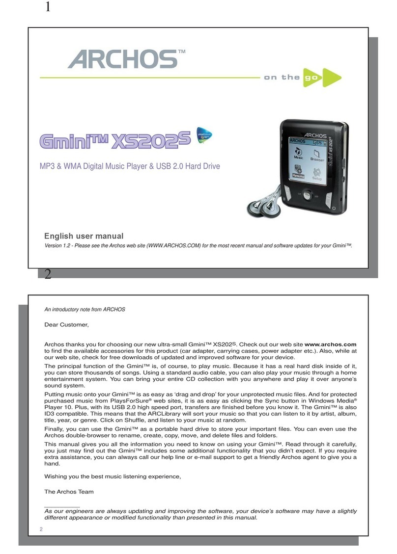 Archos Gmini XS202S User manual