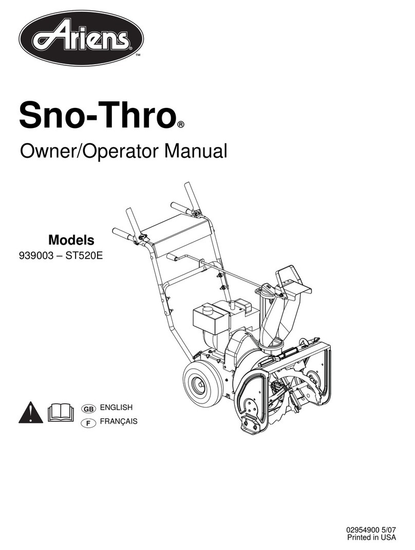 Ariens Sno-Thro 939003-ST520E Owner's/operator's manual