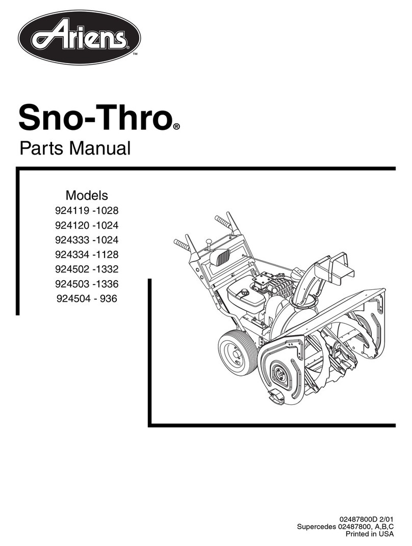 Ariens SNO-THRO 924119 - 1028 parts manual