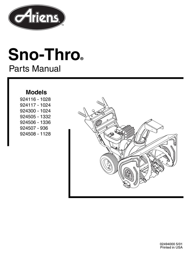 Ariens Sno-Thro 924116 - 1028 parts manual