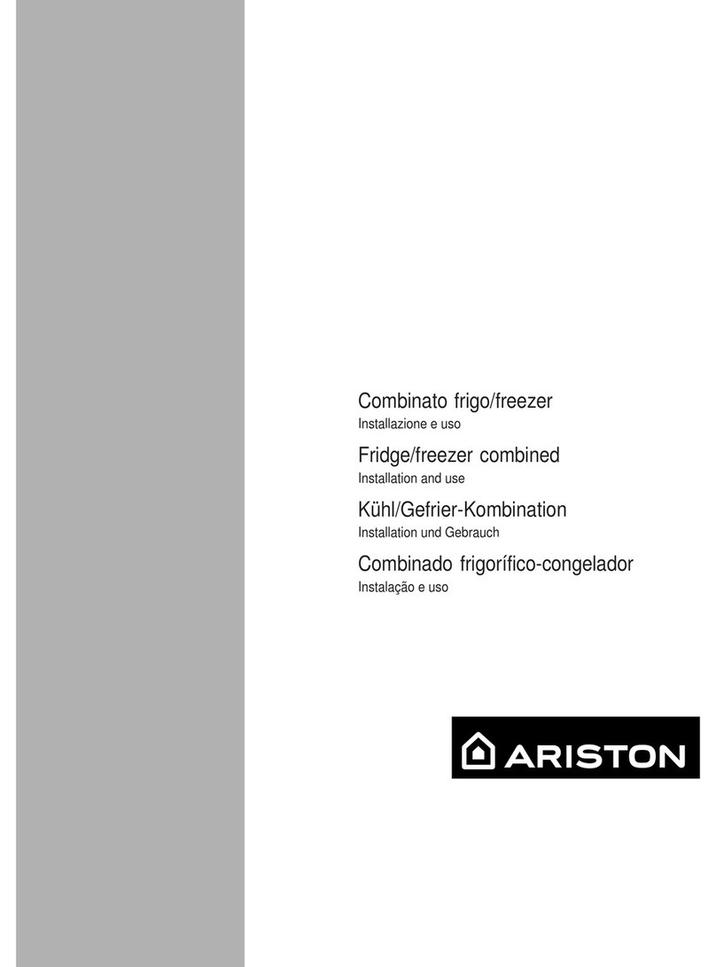 Ariston Fridge/Freezer Combined Installation and use