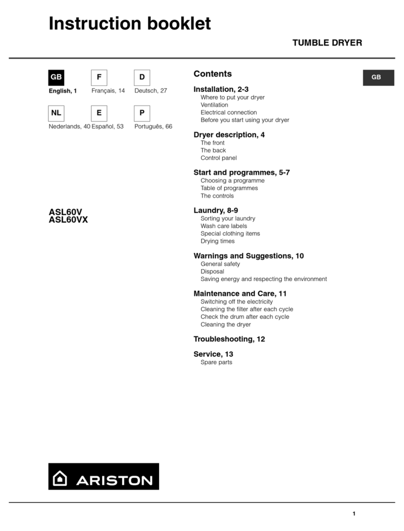 Ariston ASL60VX User manual