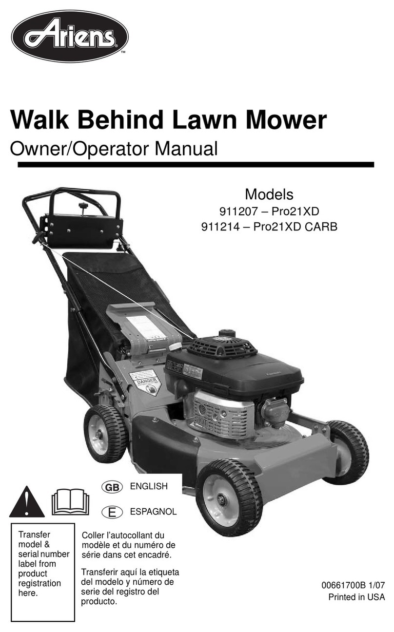Ariens 911207 Pro21XD, 911214 Pro21XD Owner's/operator's manual
