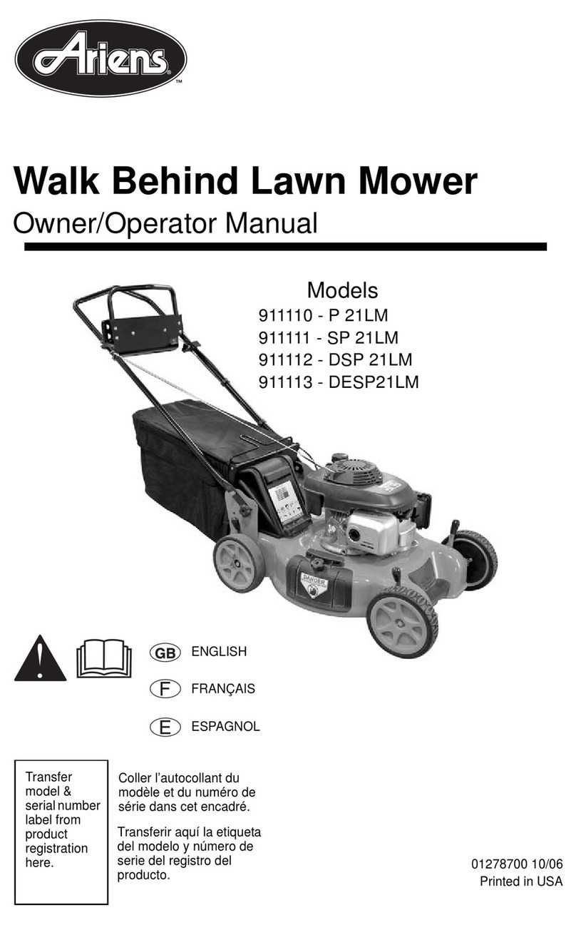 Ariens 911110 - P 21LM Owner's manual