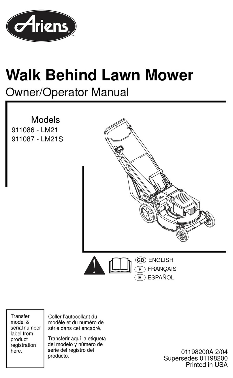 Ariens 911086 LM21, 911087 LM21S Owner's/operator's manual