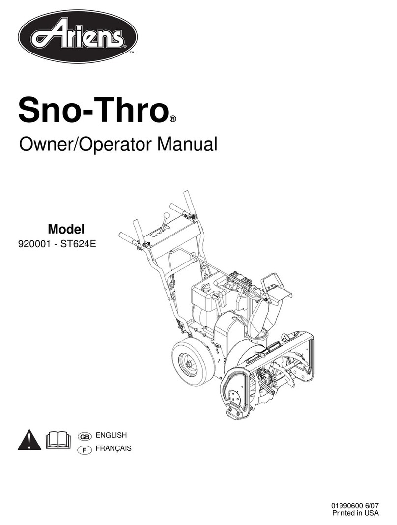 Ariens Sno-Thro 920001- ST624E Owner's manual Ariens Sno-Thro 920001- ST624E Owner's manual