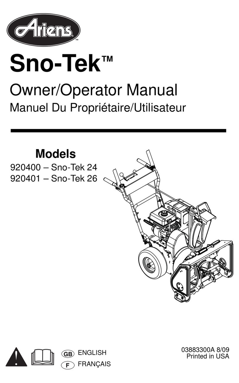 Ariens Sno-Tek 03883300A Owner's manual