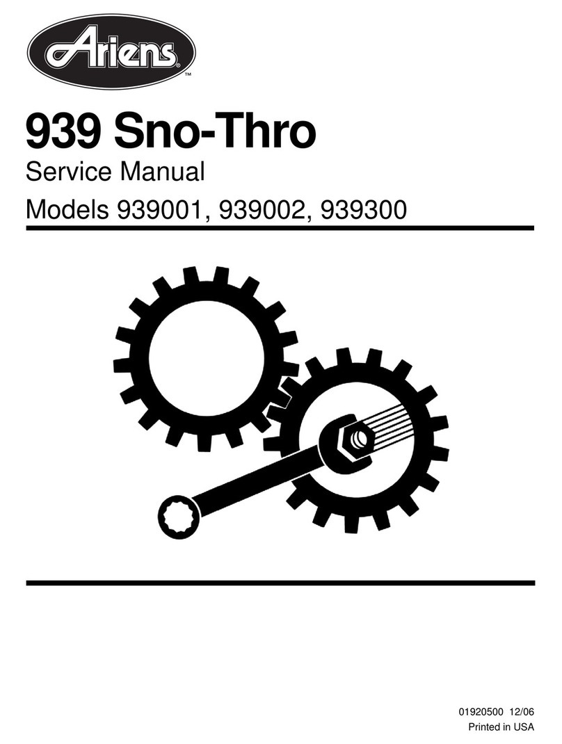 Ariens 939 SNO-THRO 939001 Service manual