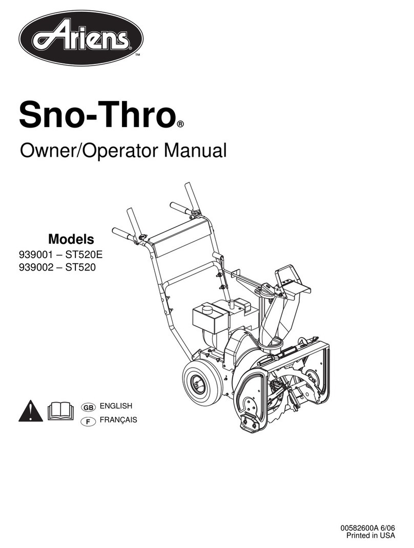 Ariens 939001  ST520E Owner's manual