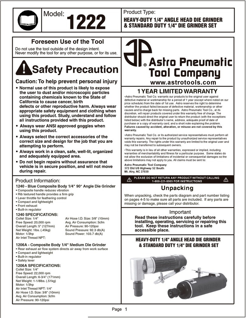 Astro Pneumatic 1222 user manual