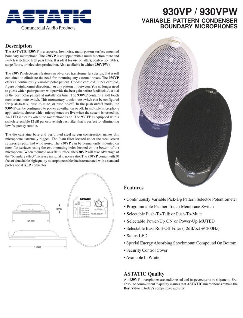 Astatic 930VP User manual