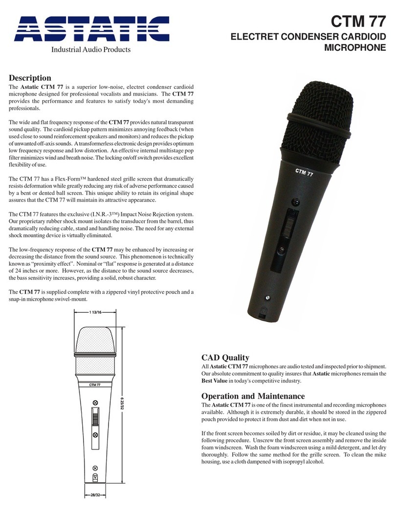 Astatic CTM 77 Specification sheet