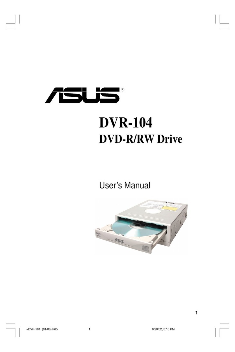 Asus DVD-R/RW Drive DVR-104 user manual