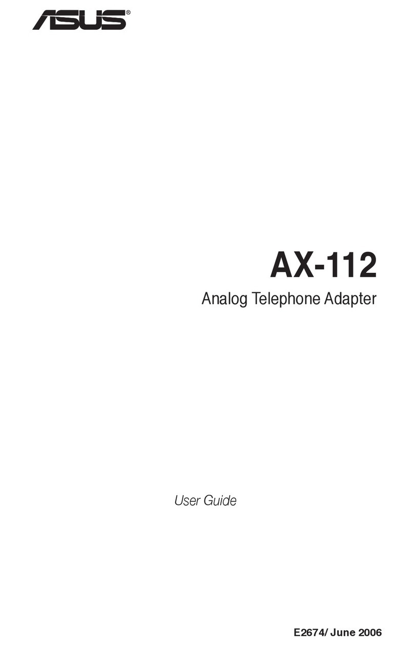 Asus Analog Telephone Adapter AX-112 User manual Asus Analog Telephone Adapter AX-112 User manual