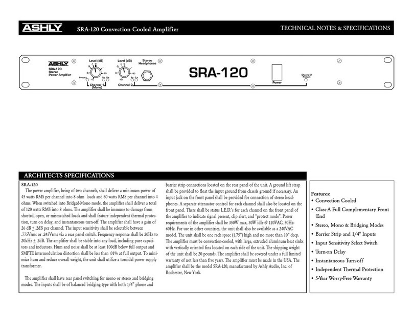 Ashly SRA-120 User manual