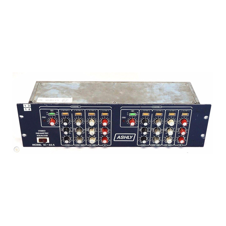 Ashly Parametric Equalizers SC-63 operating instructions