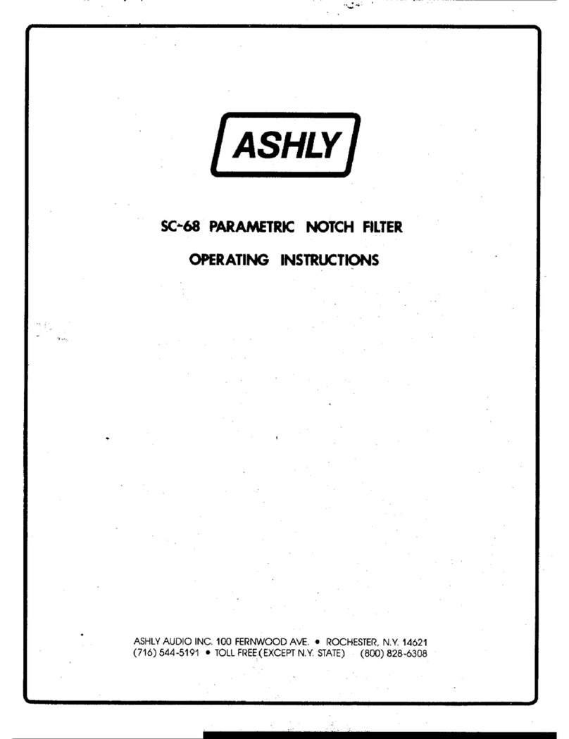 Ashly Parametric Notch Filter SC68 operating instructions