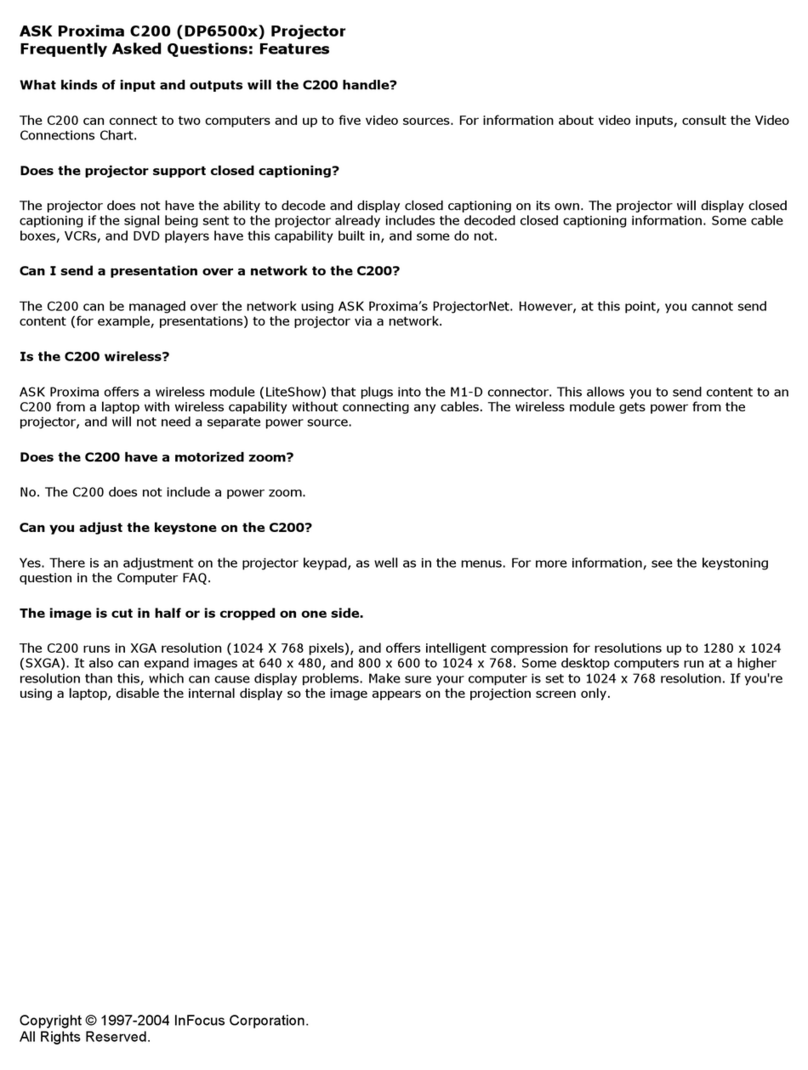 Ask Proxima C200 (DP6500x) Instruction Manual