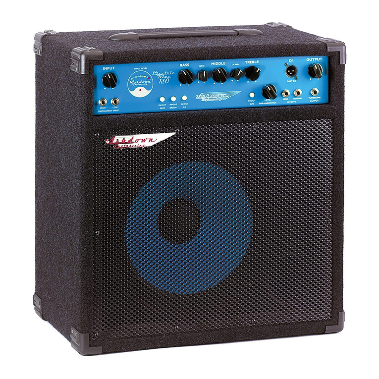 Ashdown Electric Blue Amplifier operating instructions