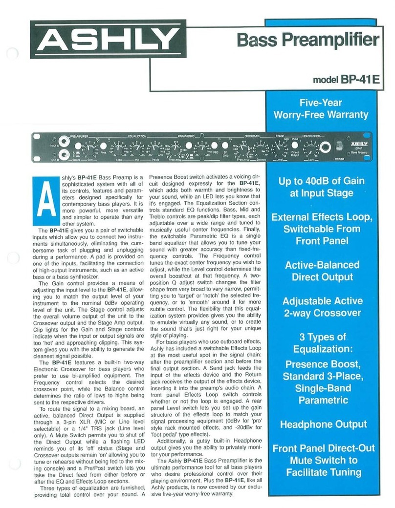 Ashly BP-41E User manual