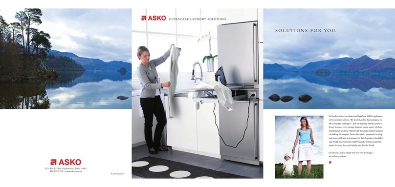 Asko Washer/Dryer Combination Laundry System Brochure & specs