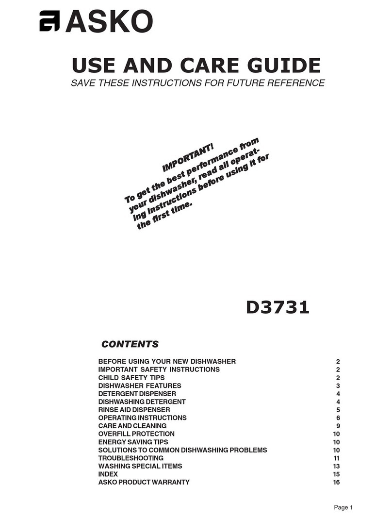 Asko D3731XL User manual