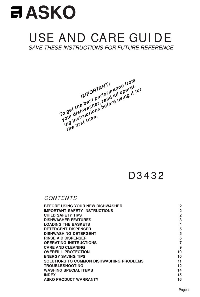 Asko D3432 User manual