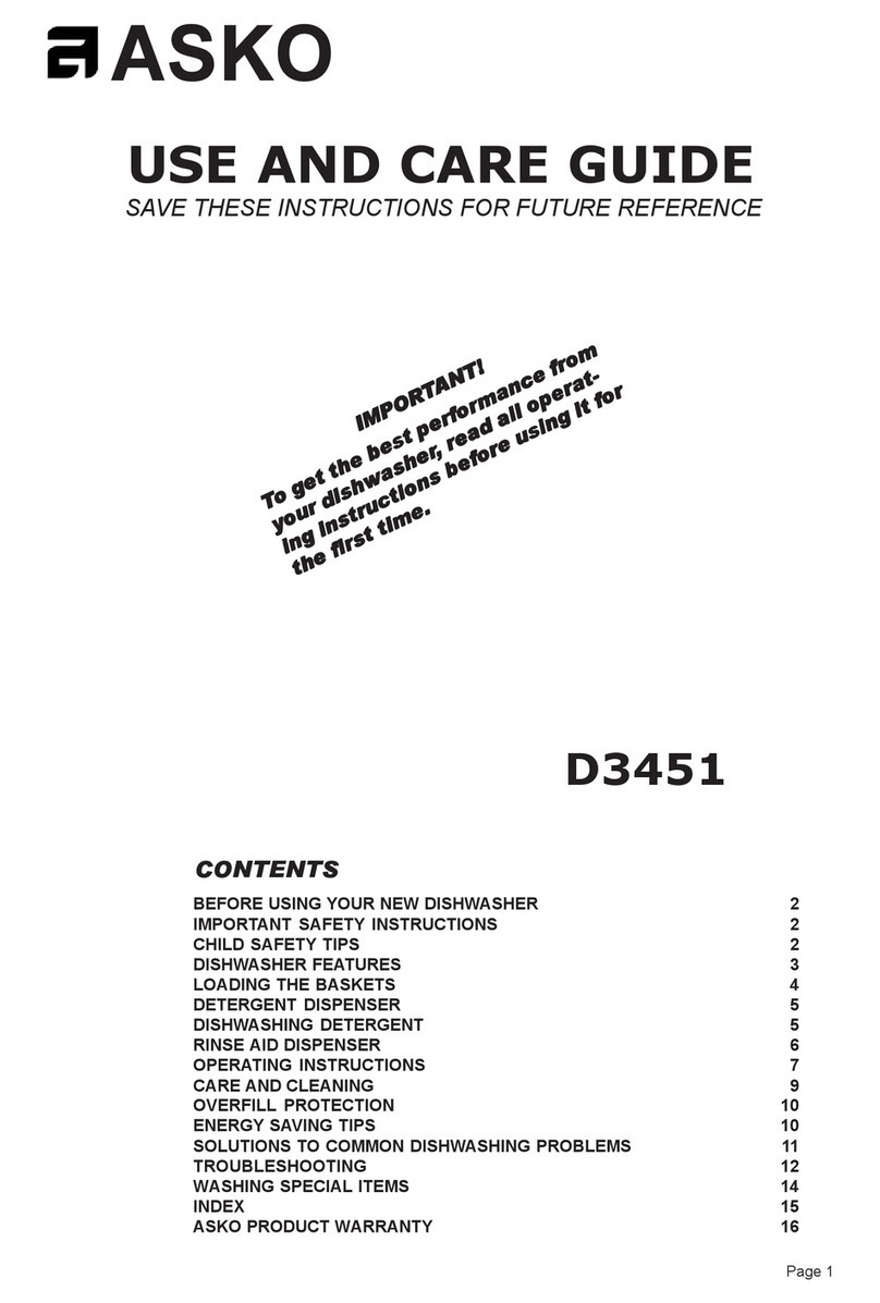 Asko D3451XL User manual