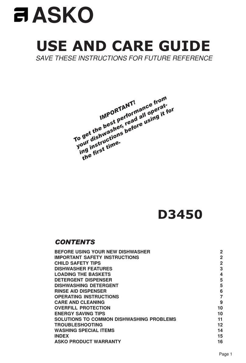 Asko D3450 User manual