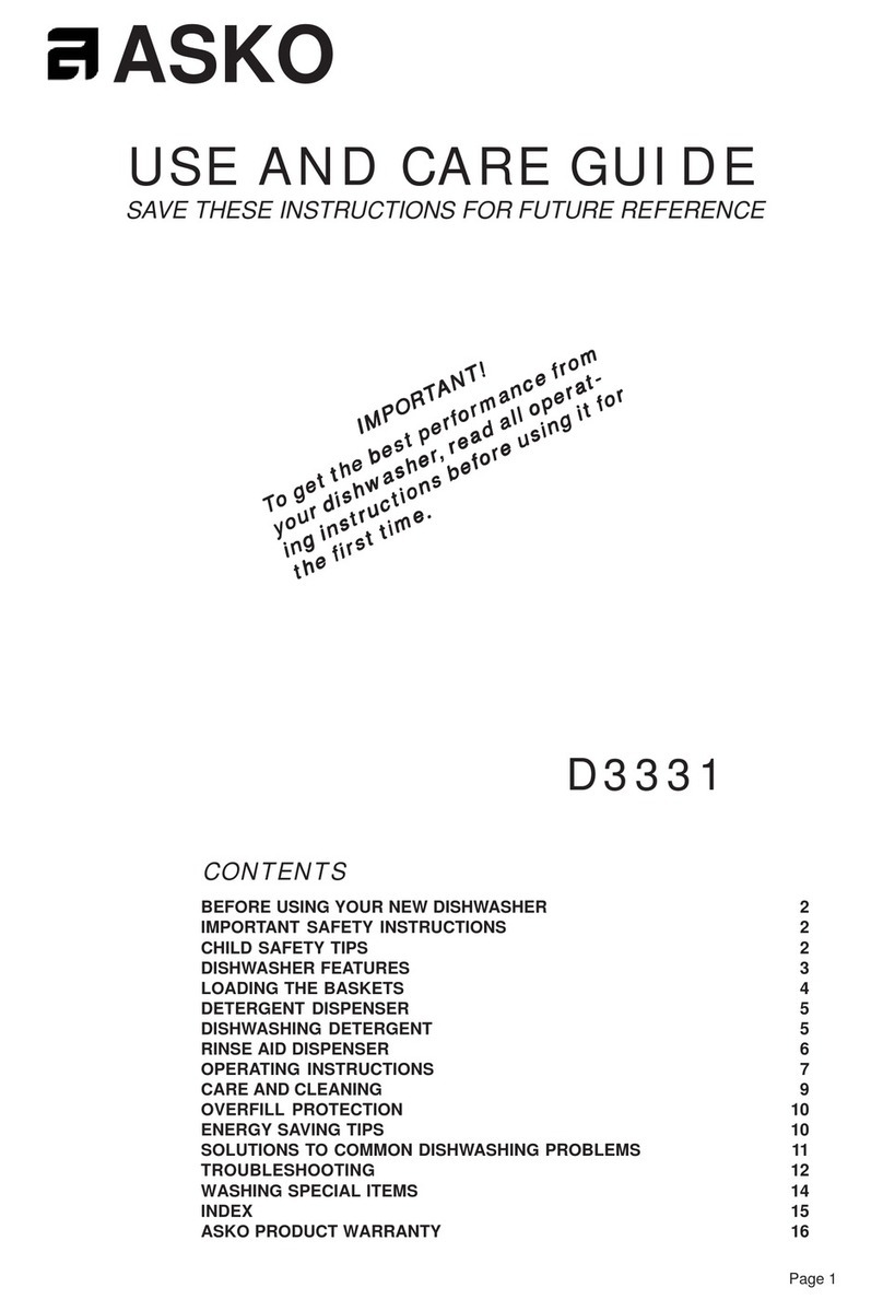 Asko D3331 User manual