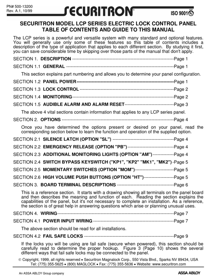 Assa Abloy ELECTRIC LOCK User manual