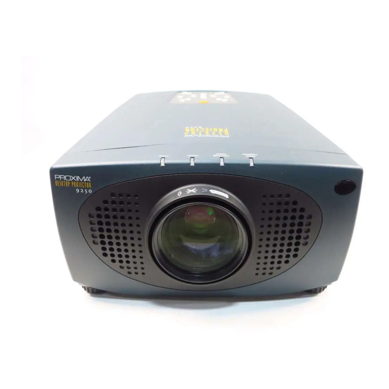 Proxima DP9250 User manual Proxima DP9250 User manual