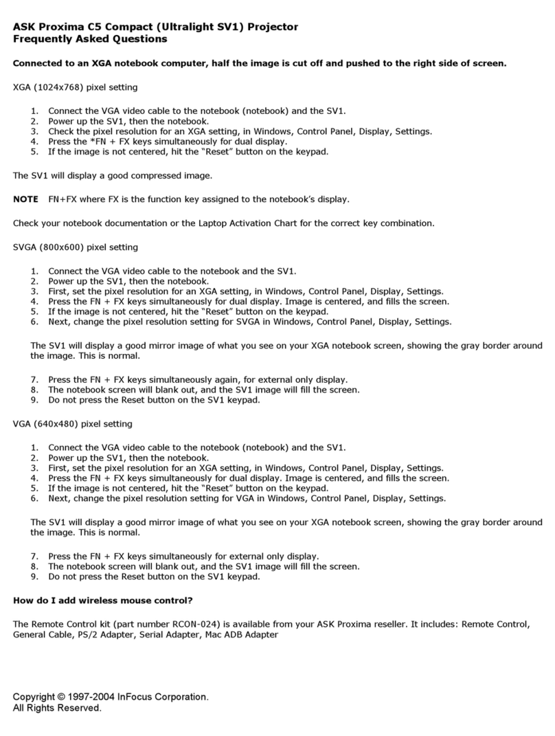 Ask Proxima C5 Compact Instruction Manual