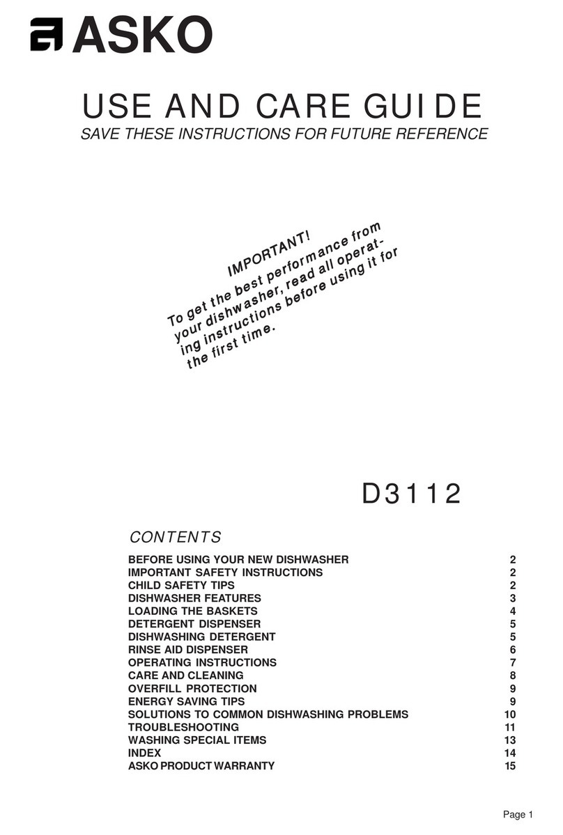 Asko D3112 User manual