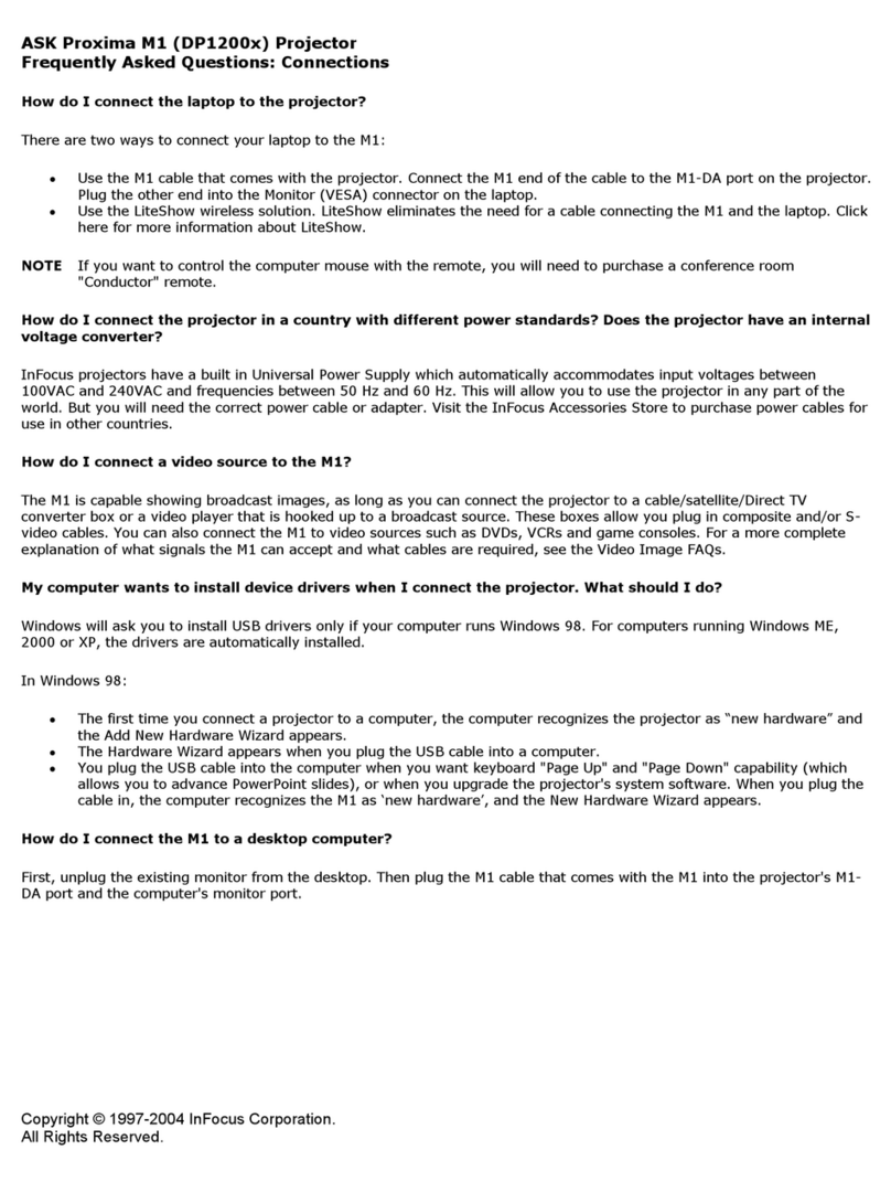Ask Proxima M1 Instruction Manual