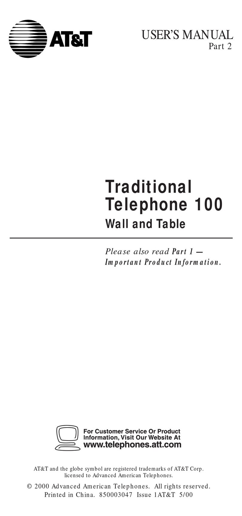 AT&T 100 User manual