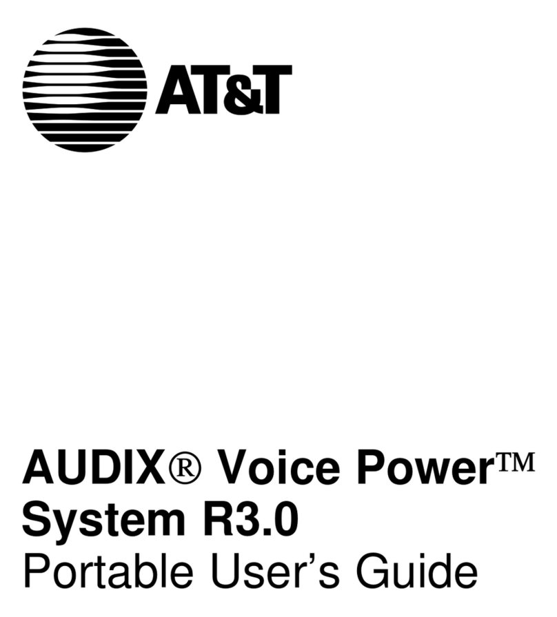 AT&T AUDIX Voice Power R3.0 User manual